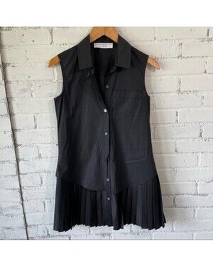 Derek Lam Black pleated mini Summer Dress